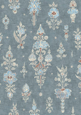 Citadel Blue Almond – närbild — Lewis & Wood tyg