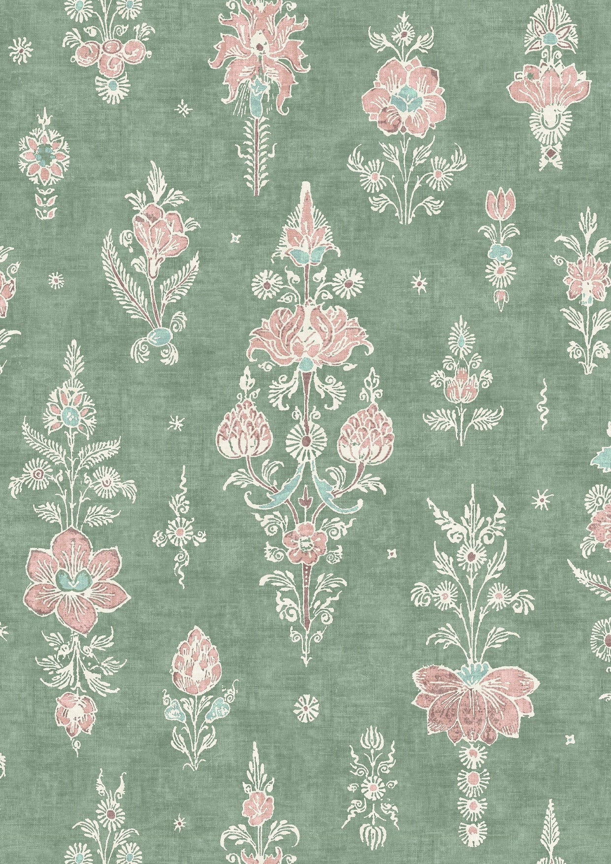 Citadel Green Glaze – närbild — Lewis & Wood tyg