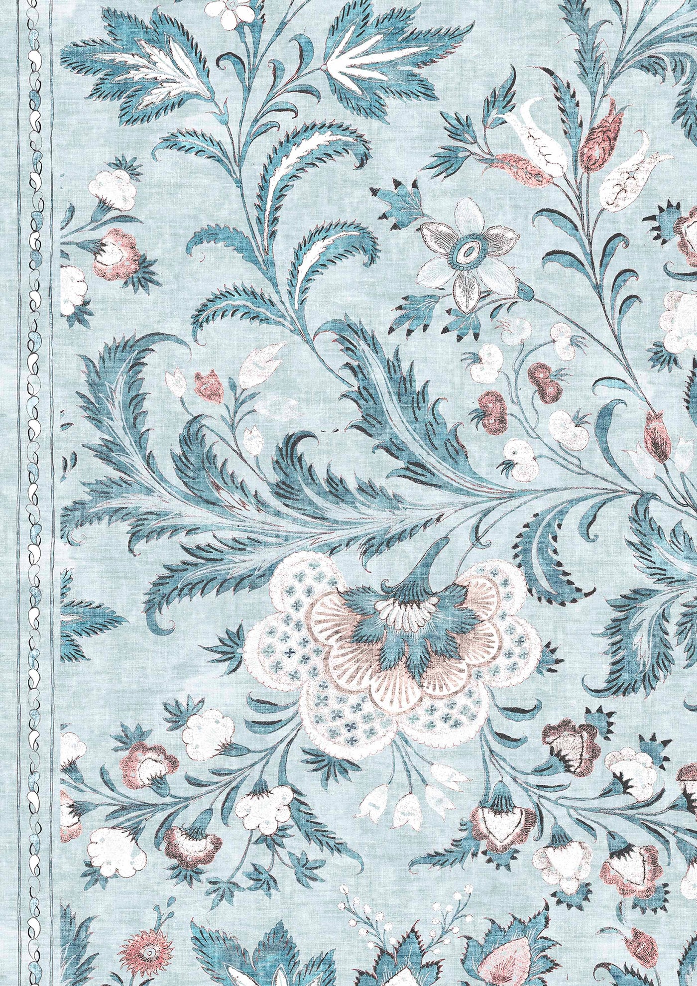 Coromandel Persian – närbild — Lewis & Wood tyg