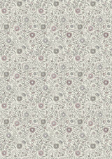 Daisy Chintz Amethyst – närbild — Lewis & Wood tyg