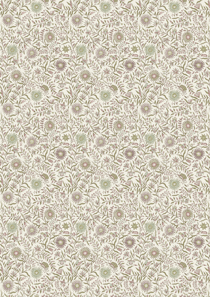 Daisy Chintz Mallow – närbild — Lewis & Wood tyg