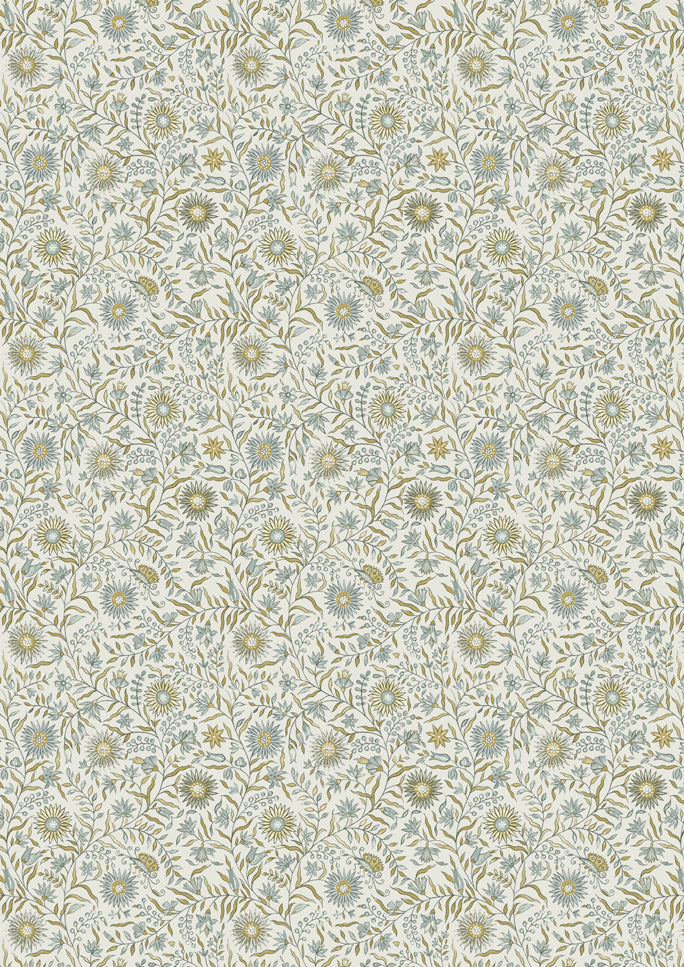 Daisy Chintz Quince – närbild — Lewis & Wood tyg