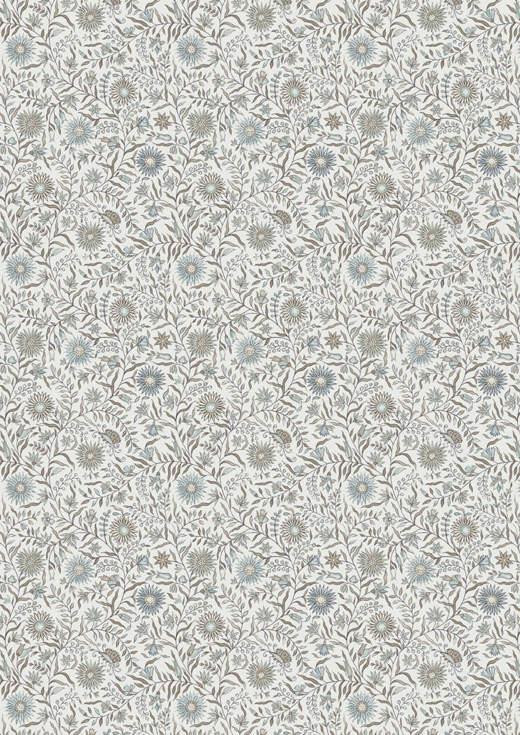 Daisy Chintz Topaz – närbild — Lewis & Wood tyg