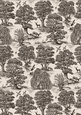 Deer Park Black – närbild — Lewis & Wood tyg