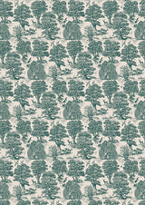 Deer Park Forest Green – hel bredd — Lewis & Wood tyg