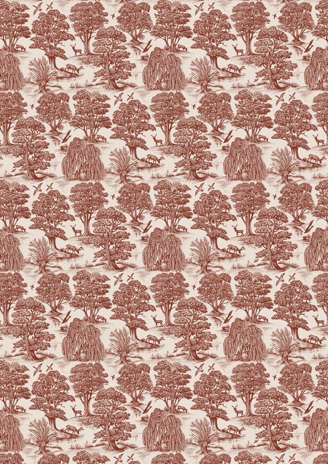 Deer Park Rouge – hel bredd — Lewis & Wood tyg