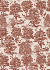 Deer Park Rouge – närbild — Lewis & Wood tyg