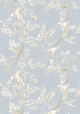 Doves Summer Blue – hel bredd — Lewis & Wood tyg