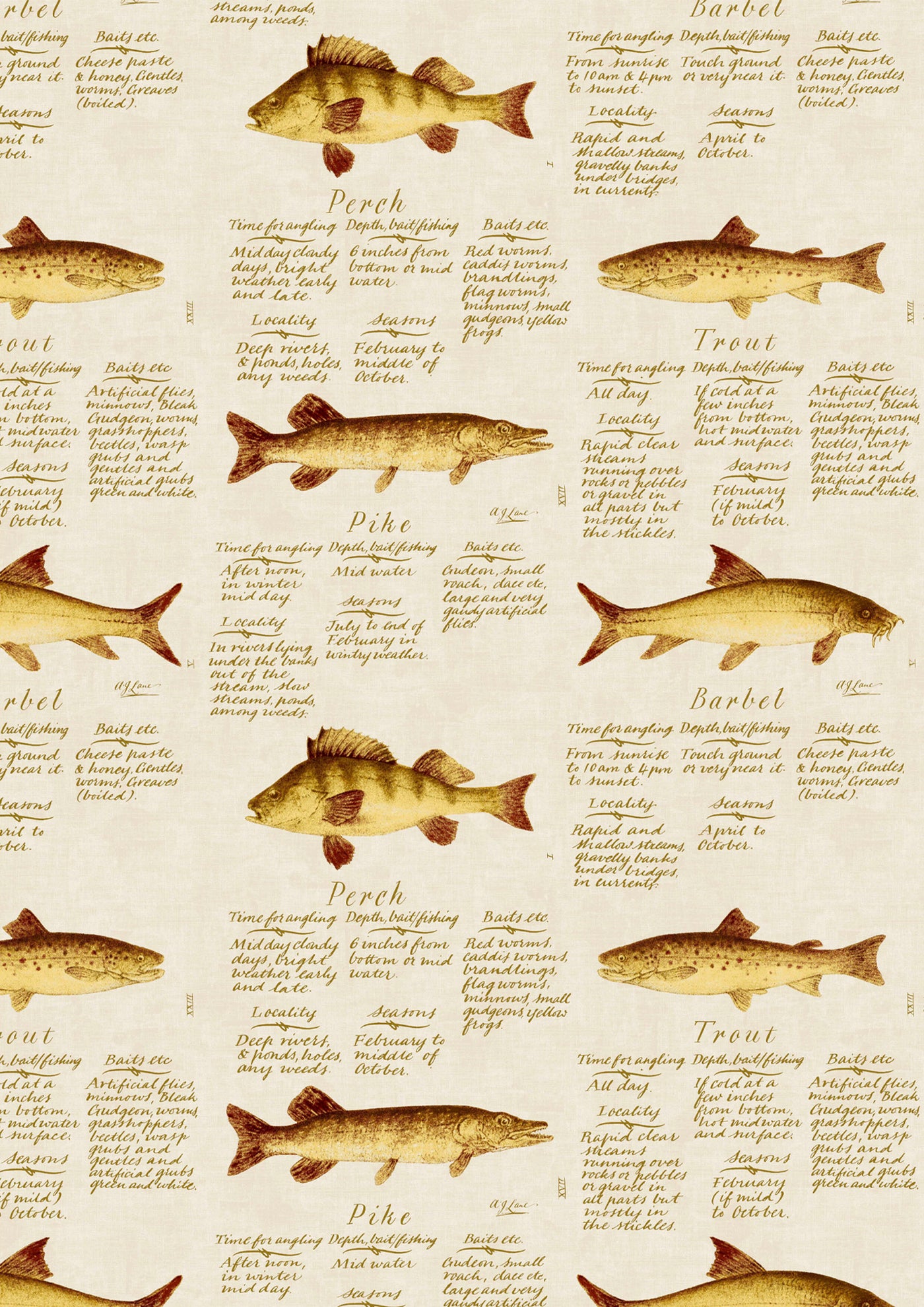 European Fish European Fish – närbild — Lewis & Wood tapet