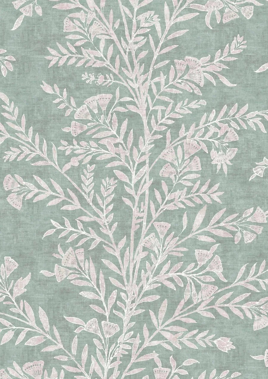 Fan Flower Eucalyptus – närbild — Lewis & Wood tyg