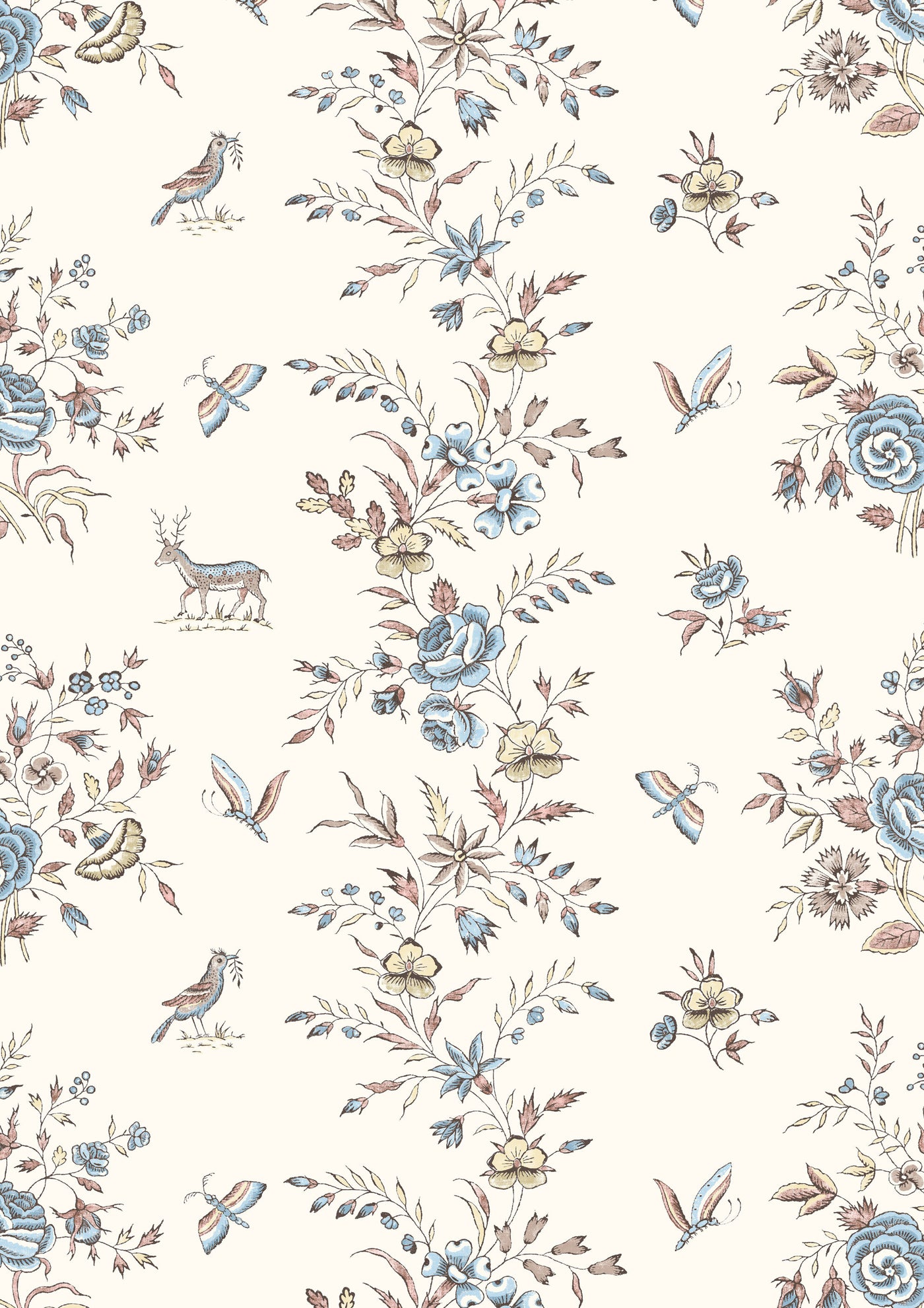 Fleurie Forget-Me-Not – närbild — Lewis & Wood tyg