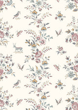 Fleurie Honeysuckle – närbild — Lewis & Wood tyg