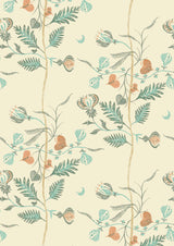 Floreat Sienna – närbild — Lewis & Wood tyg