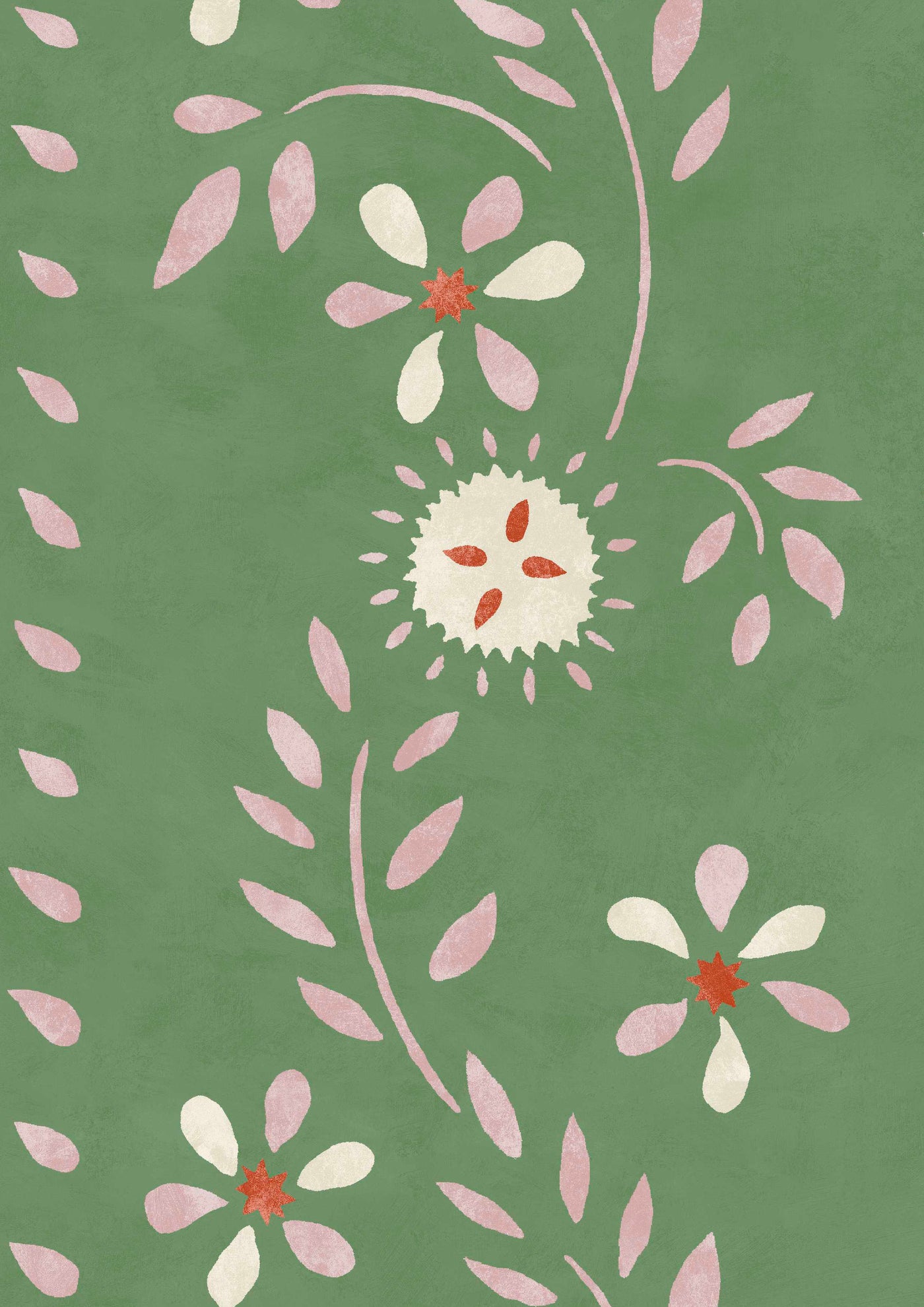 Folklore Tapetprov Blossom Leaf