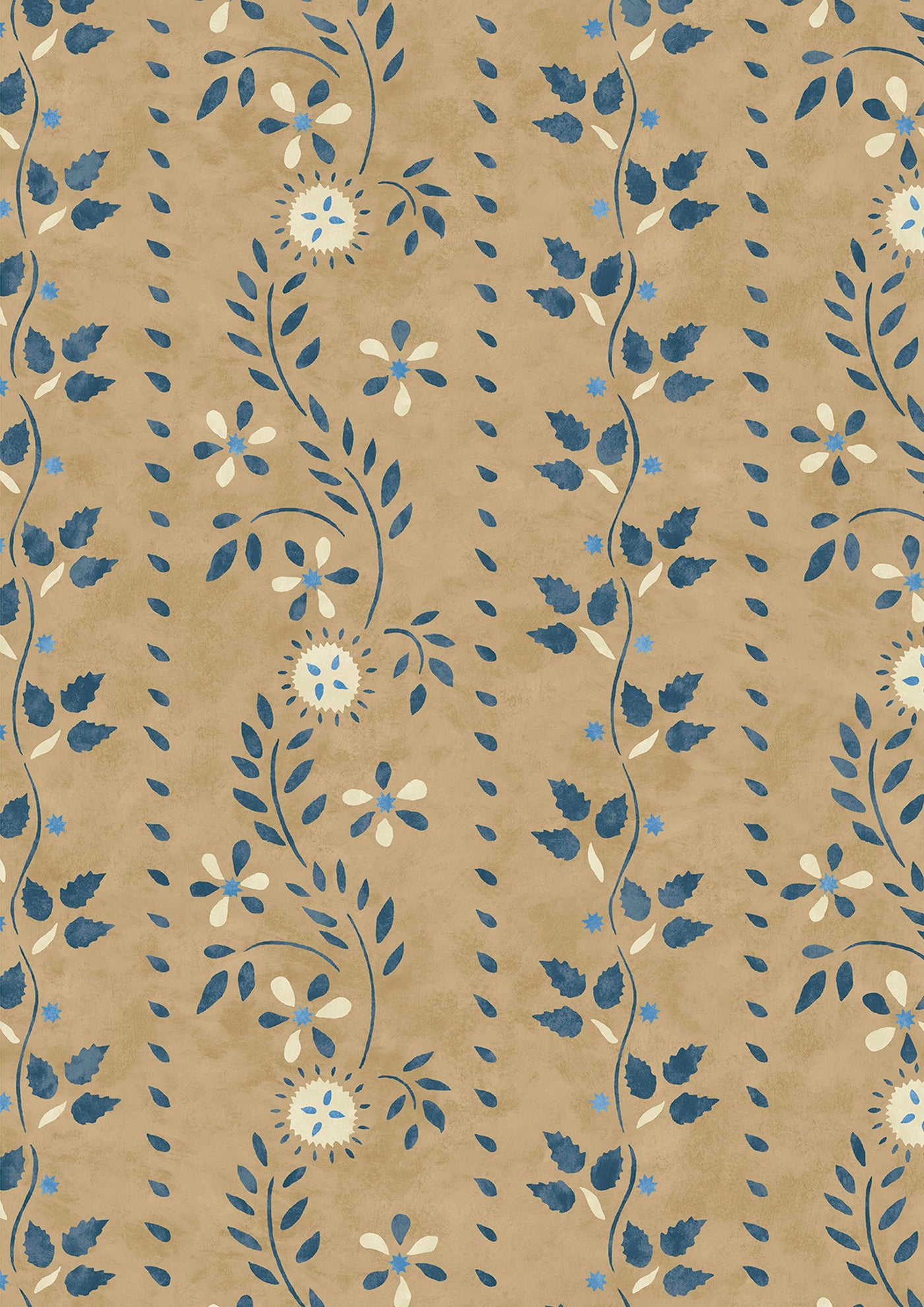 Folklore Buttermilk Blue – närbild — Lewis & Wood tapet