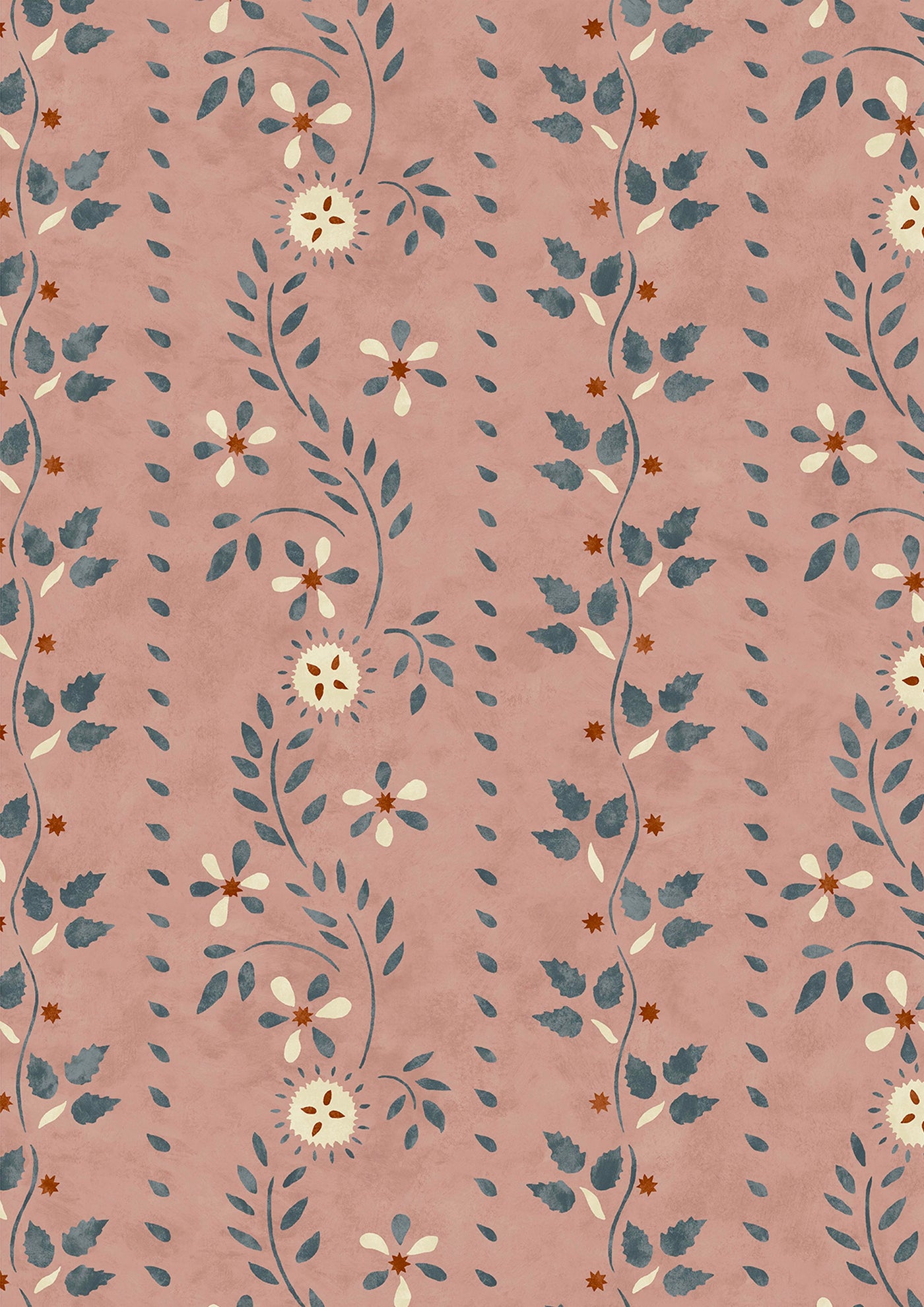 Folklore Pink Salt – närbild — Lewis & Wood tapet