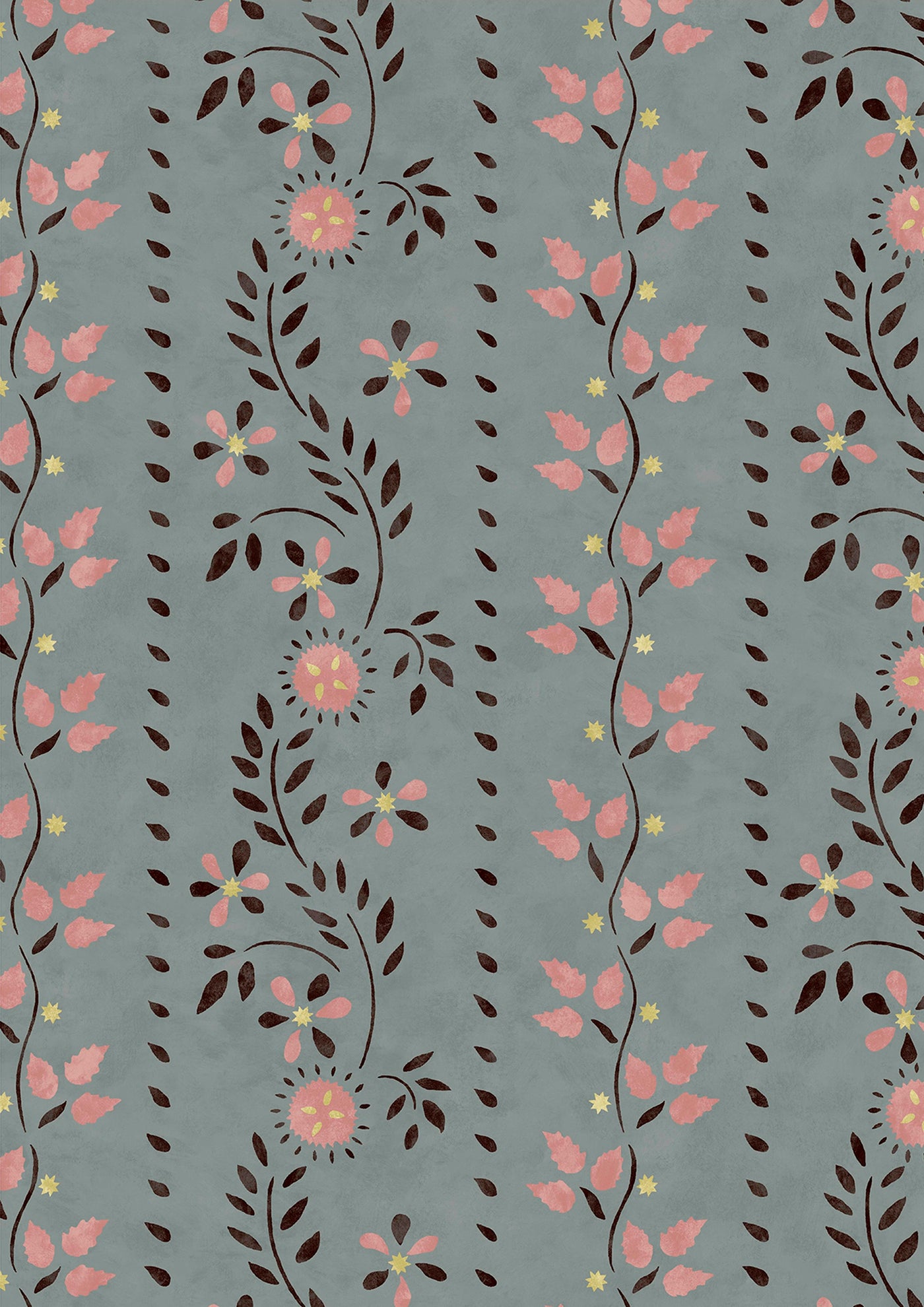 Folklore Rose Ash – närbild — Lewis & Wood tapet