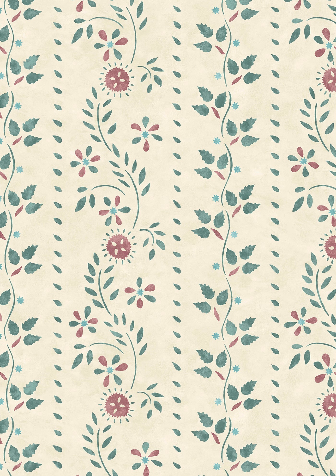 Folklore Teal Berry – närbild — Lewis & Wood tapet