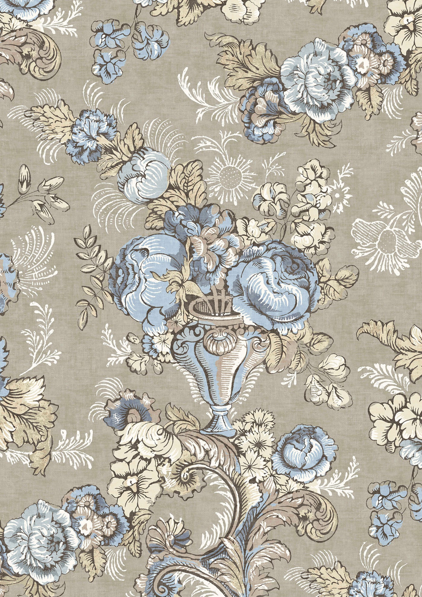 Georgia Blue Oyster – närbild — Lewis & Wood tyg