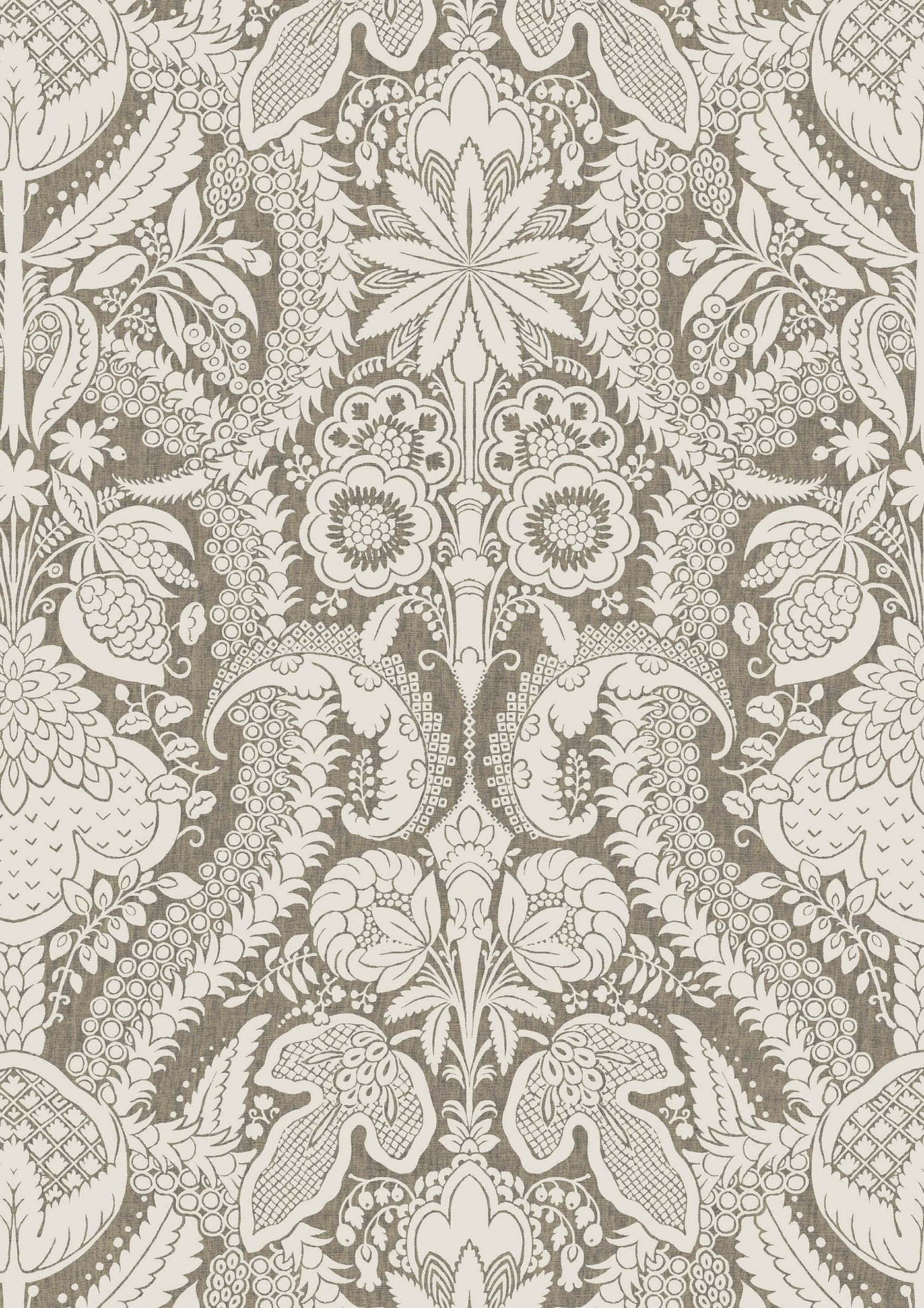 Hanbury Charcoal – närbild — Lewis & Wood tyg