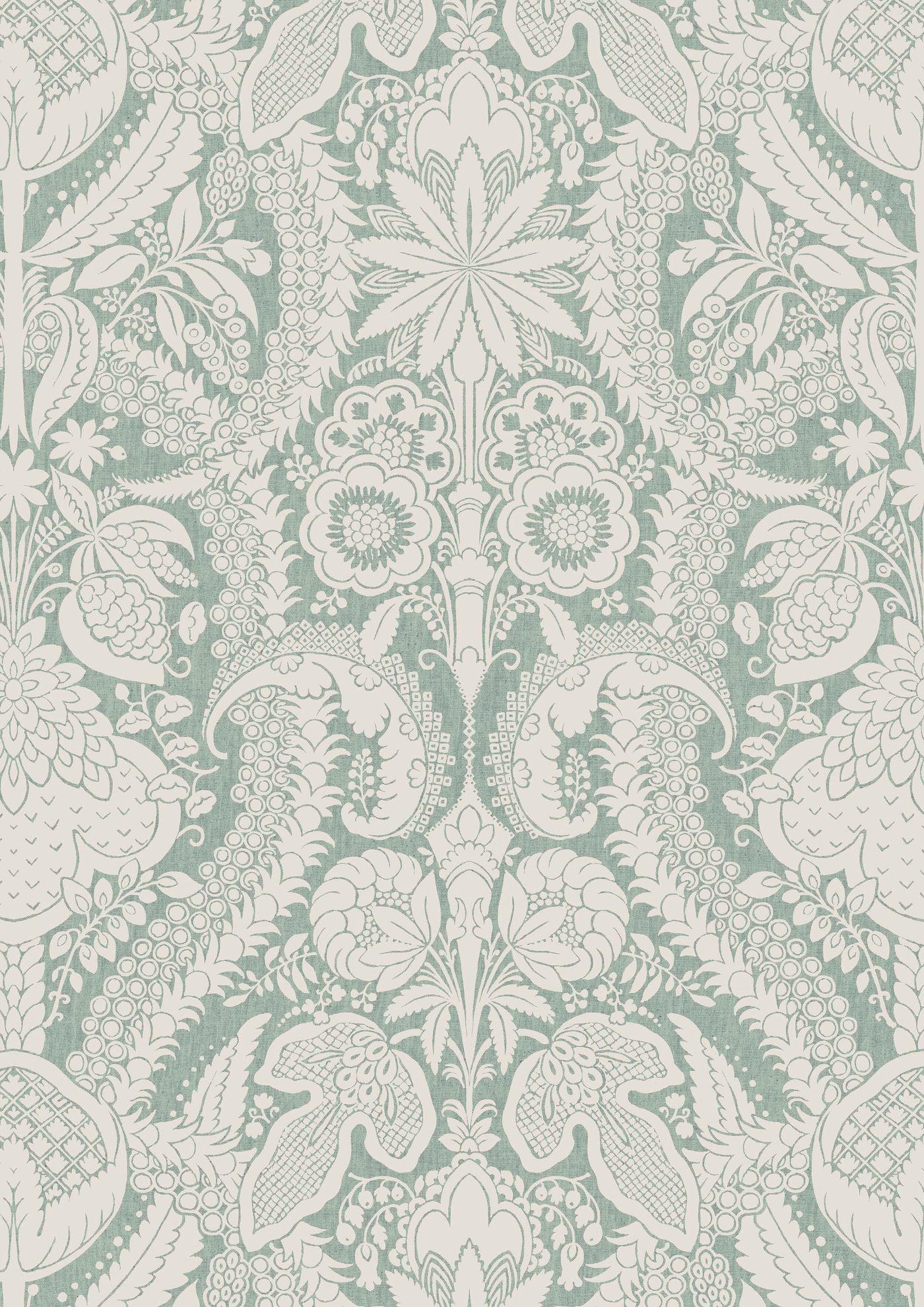 Hanbury Verdigris – närbild — Lewis & Wood tapet