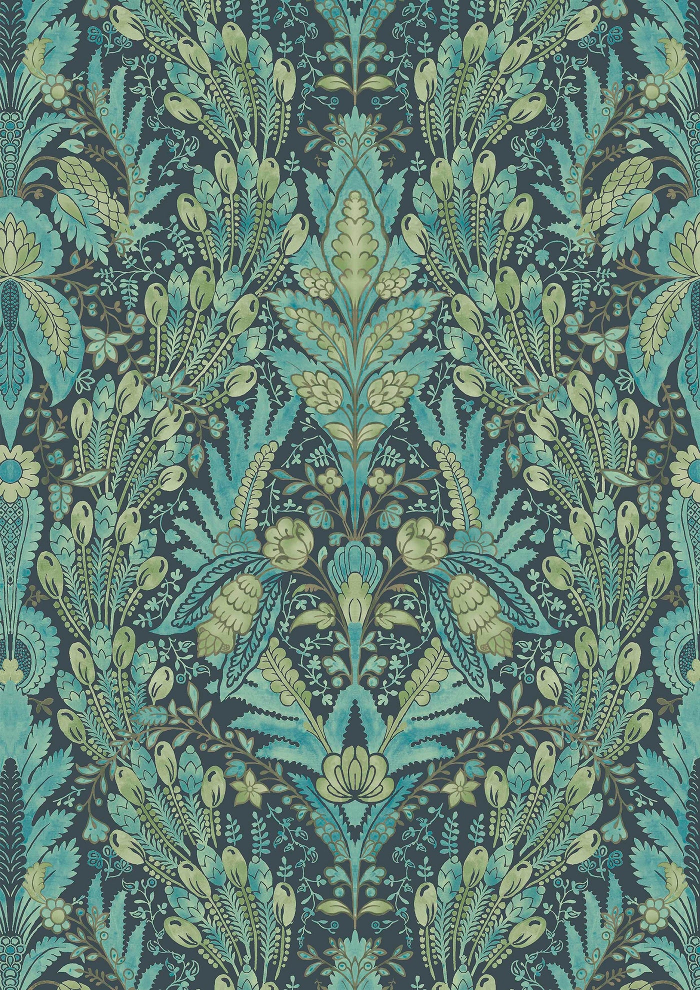 Hawksmoor Peacock – närbild — Lewis & Wood tyg