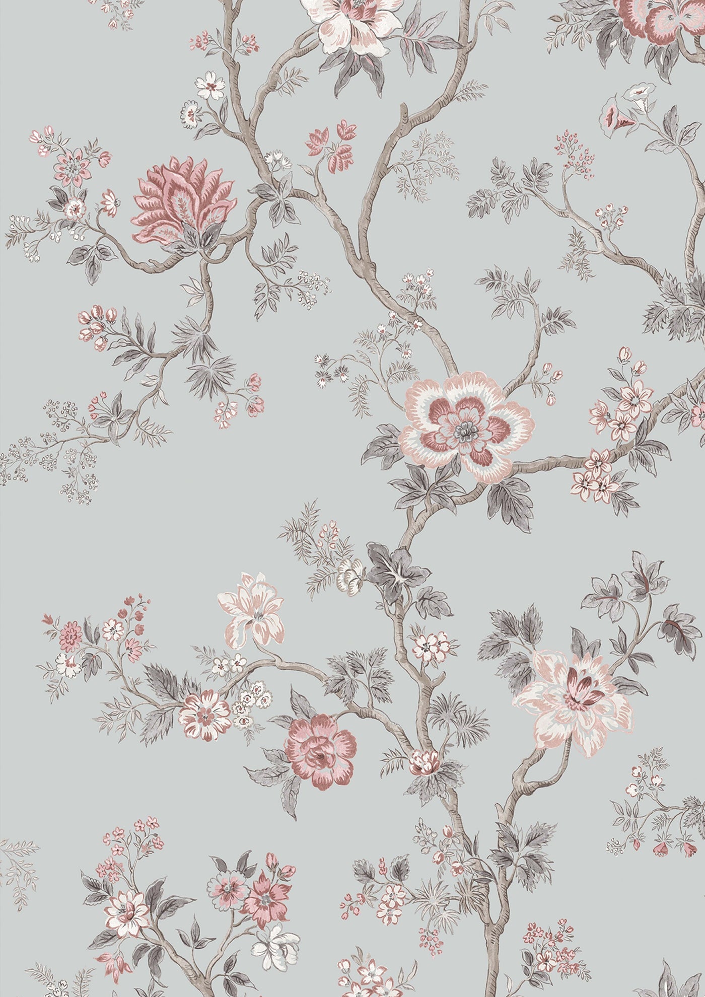 Indienne China Blue – närbild — Lewis & Wood tyg