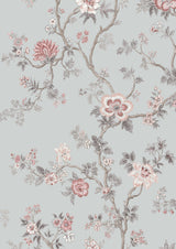 Indienne China Blue – närbild — Lewis & Wood tapet