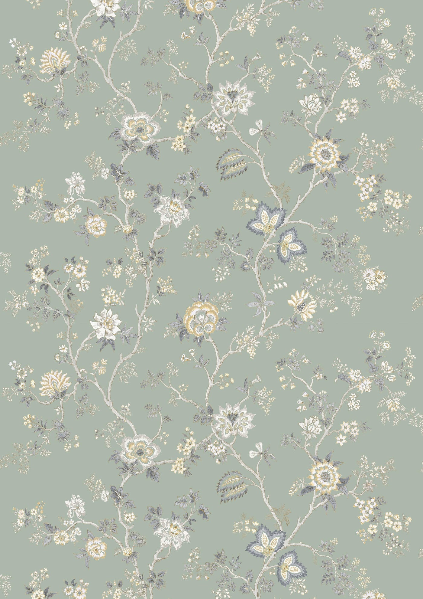 Indienne Green Glaze – hel bredd — Lewis & Wood tapet