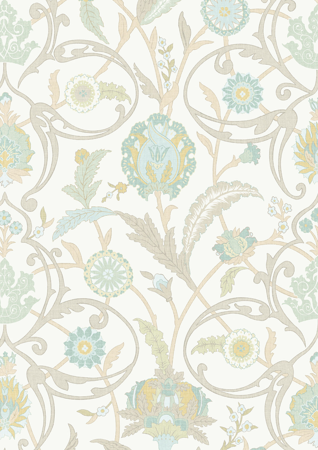 Ipek Damask Ceramic – närbild — Lewis & Wood tyg