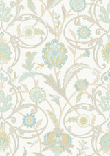 Ipek Damask Ceramic – närbild — Lewis & Wood tyg