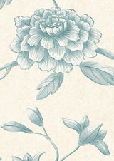Jasper Peony Aqua — Lewis & Wood tapet