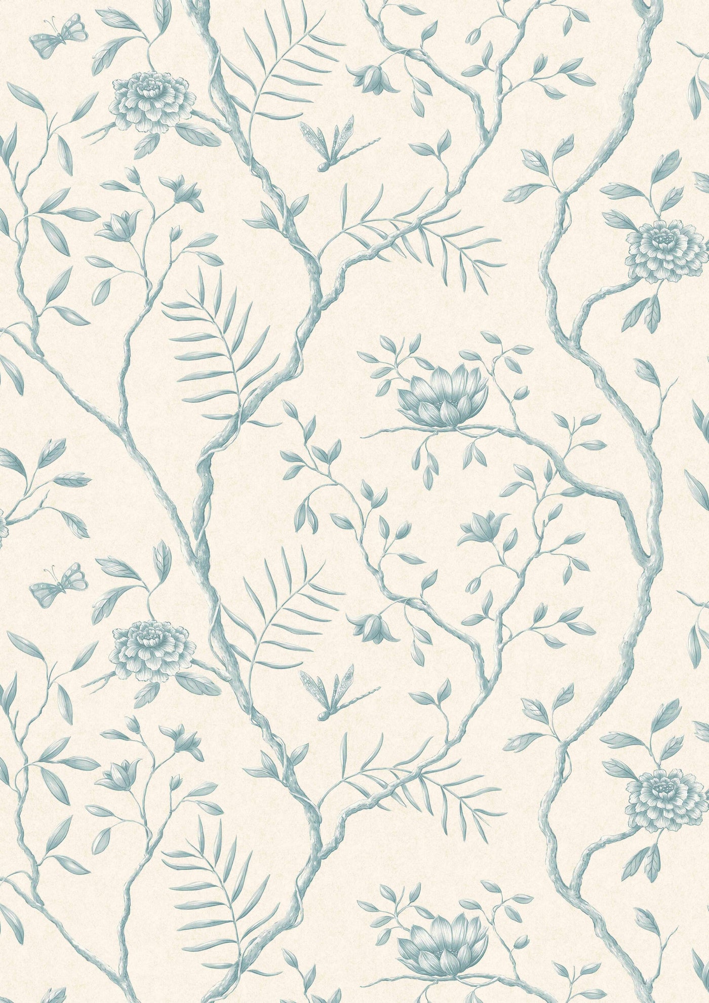 Jasper Peony Aqua – hel bredd — Lewis & Wood tapet