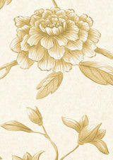 Jasper Peony Buttermilk Reverse — Lewis & Wood tapet