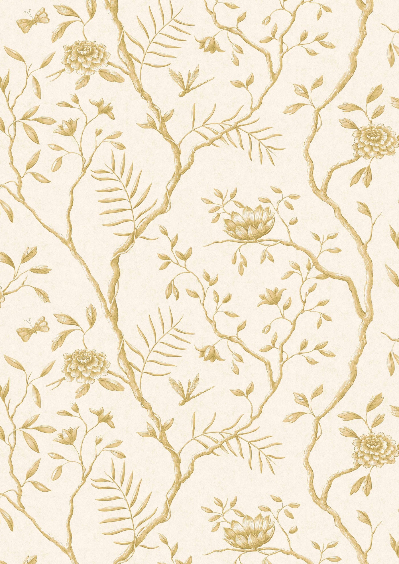 Jasper Peony Buttermilk Reverse – hel bredd — Lewis & Wood tapet
