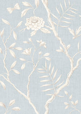 Jasper Peony Ciel – närbild — Lewis & Wood tapet
