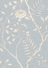 Jasper Peony Cirrus – närbild — Lewis & Wood tapet