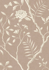 Jasper Peony Cocoa Rose – närbild — Lewis & Wood tapet