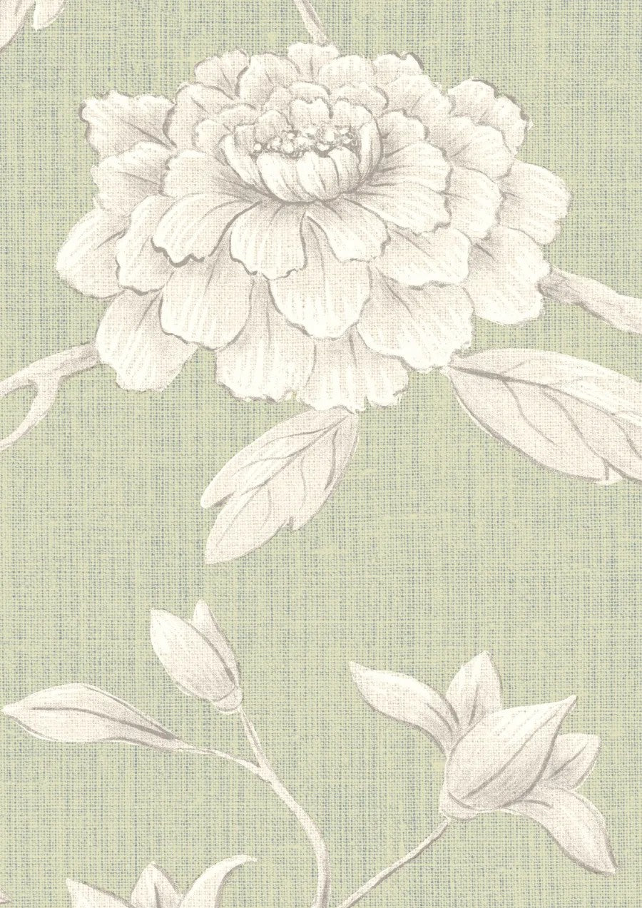 Jasper Peony Eau de Nil — Lewis & Wood tapet