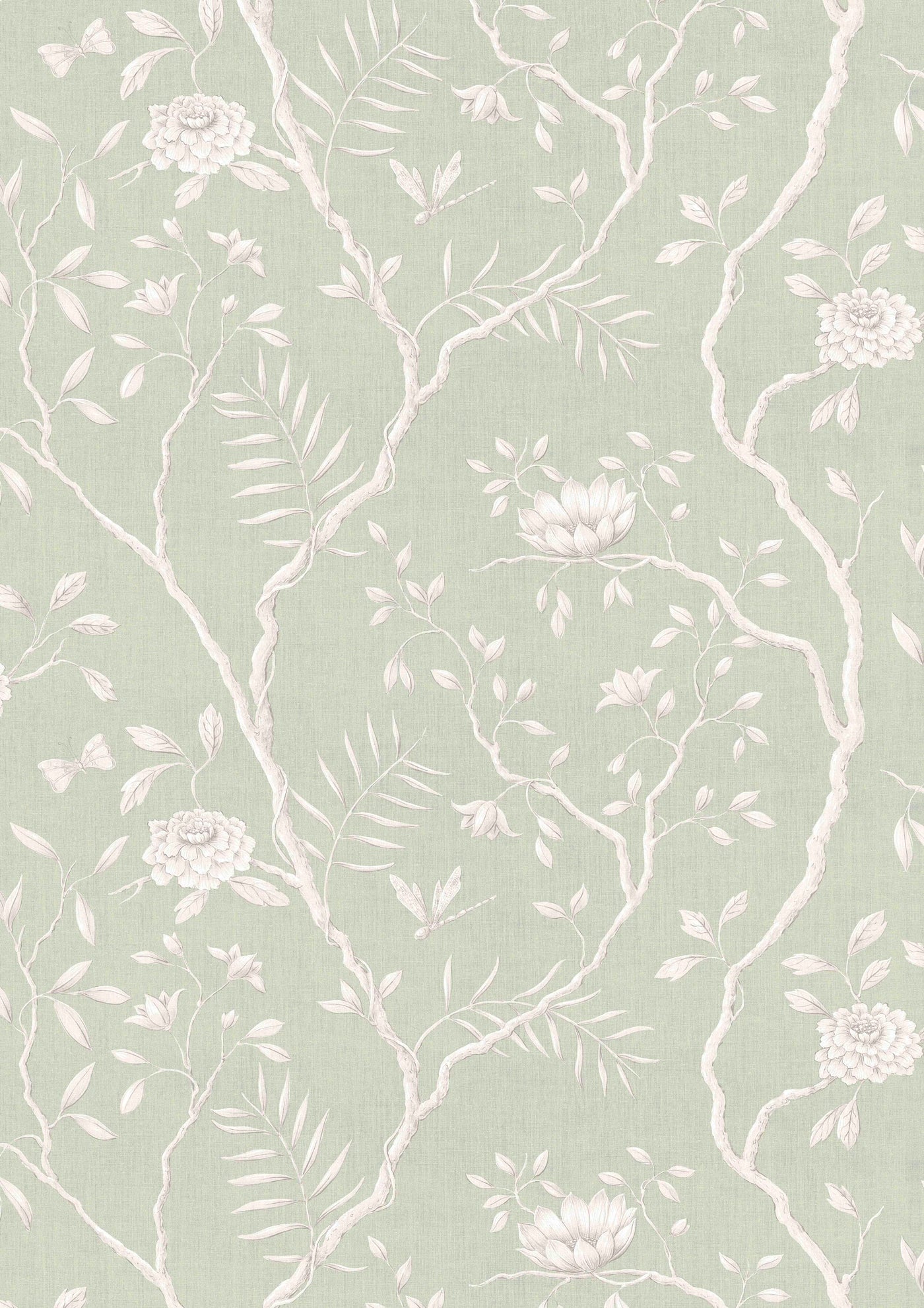 Jasper Peony Eau de Nil – hel bredd — Lewis & Wood tapet