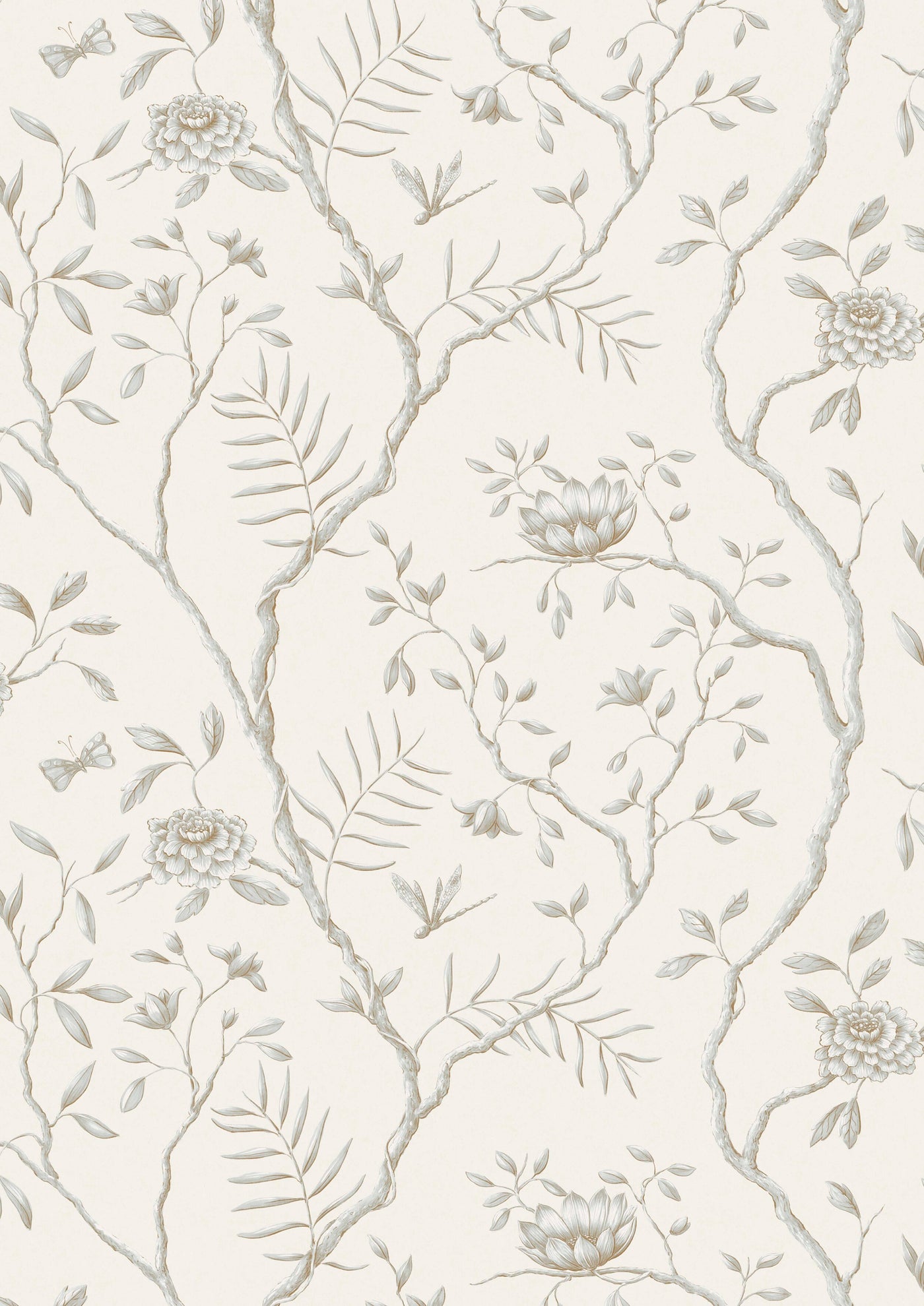 Jasper Peony Eucalyptus – hel bredd — Lewis & Wood tapet