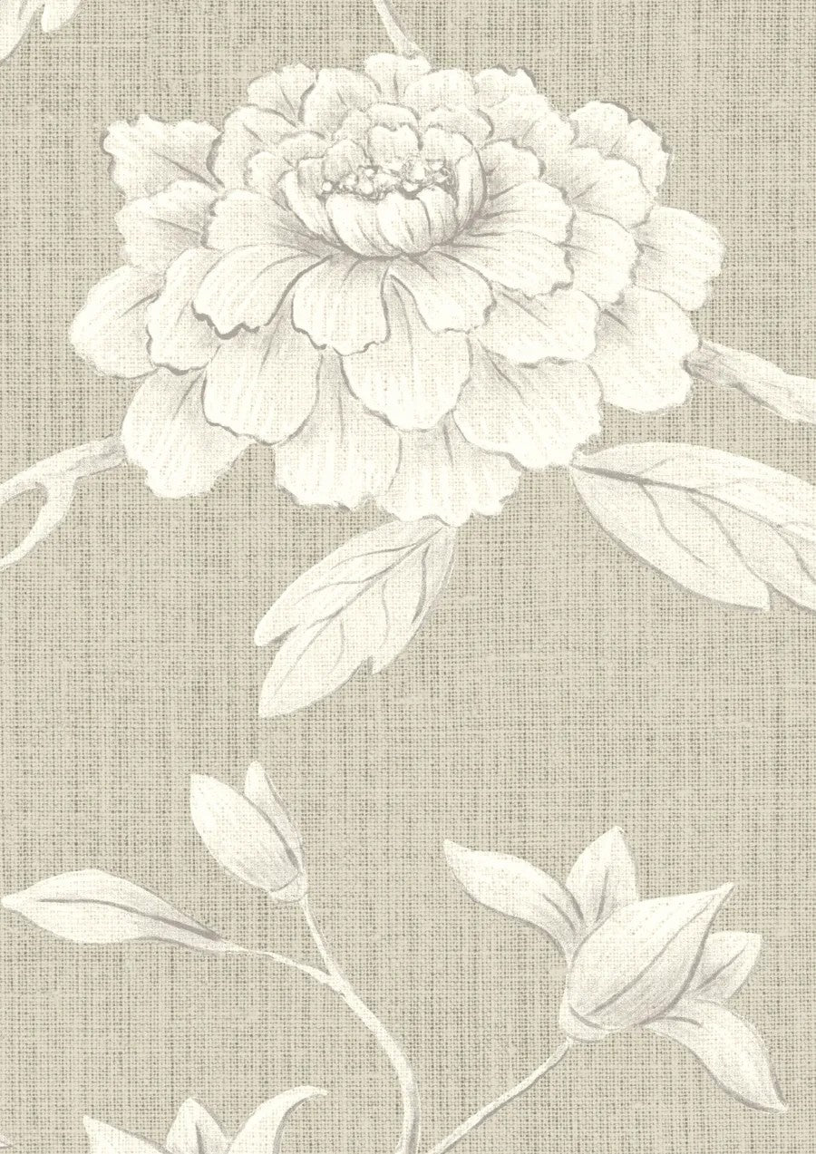 Jasper Peony Flax — Lewis & Wood tapet