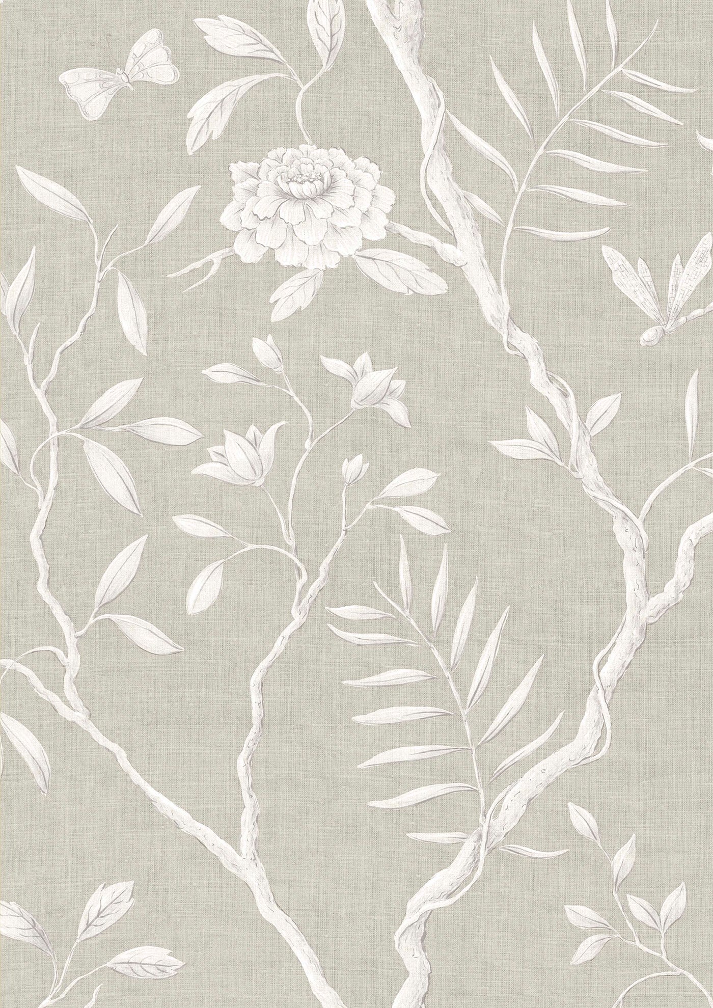 Jasper Peony Flax – närbild — Lewis & Wood tapet
