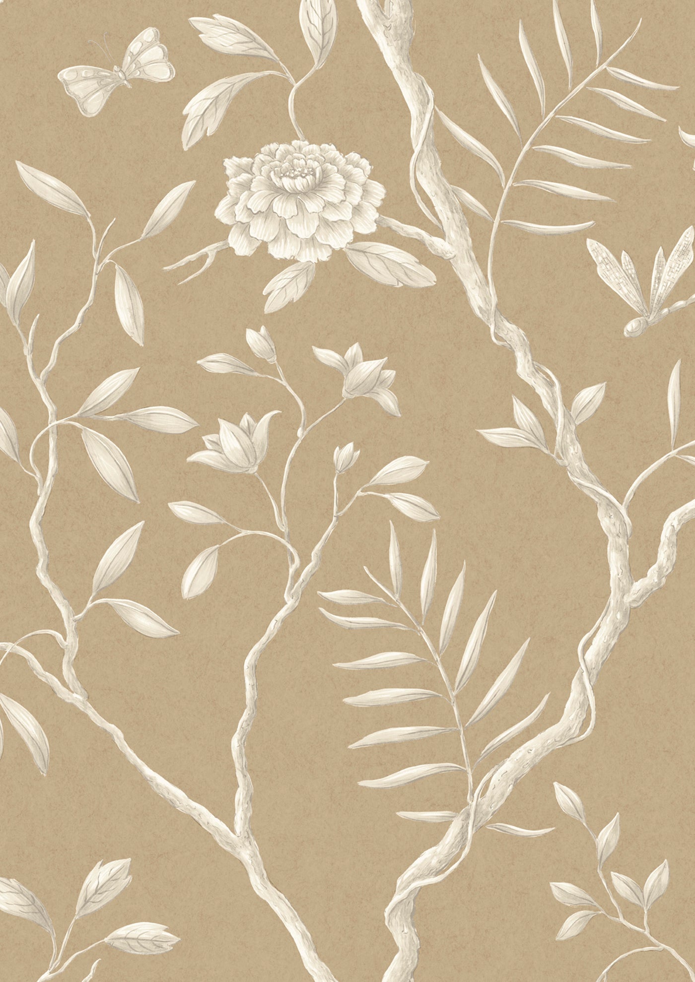 Jasper Peony Ginger – närbild — Lewis & Wood tapet