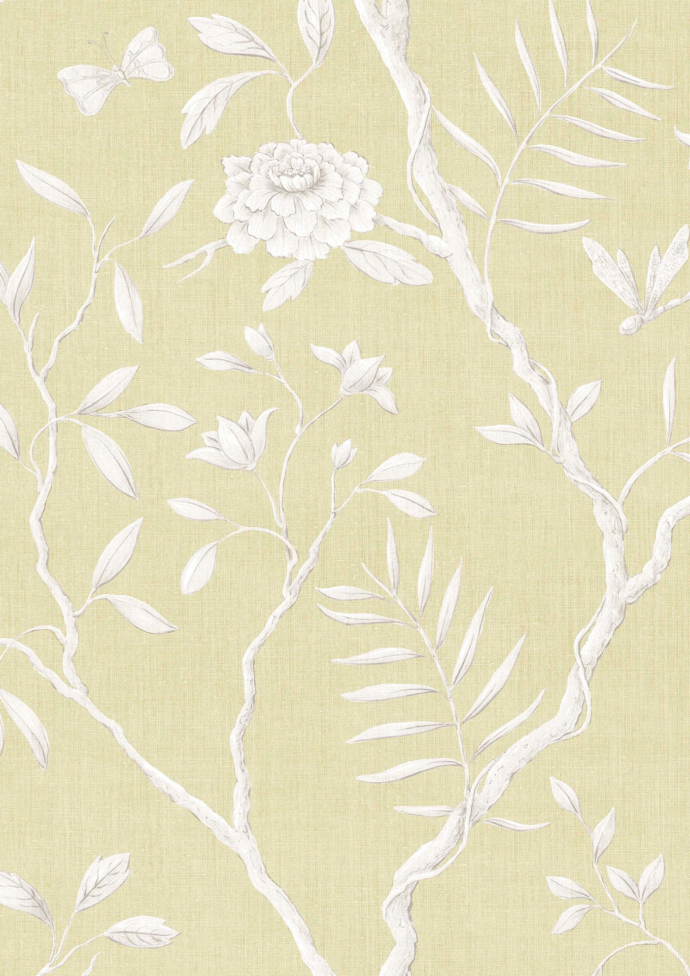 Jasper Peony Mimosa – närbild — Lewis & Wood tapet