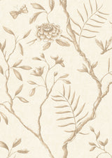 Jasper Peony Mocha – närbild — Lewis & Wood tapet