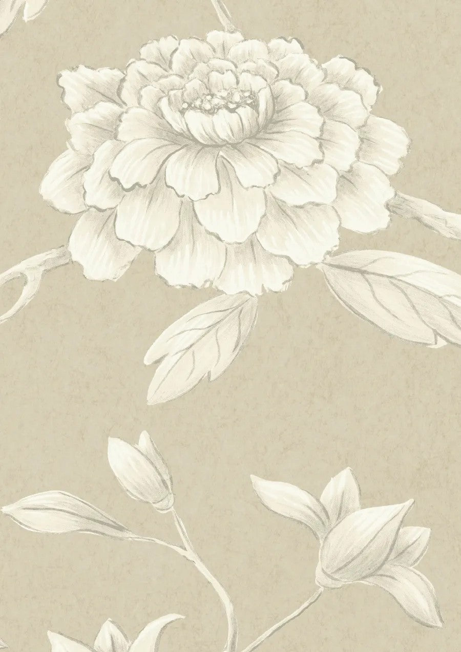 Jasper Peony Parchment — Lewis & Wood tapet