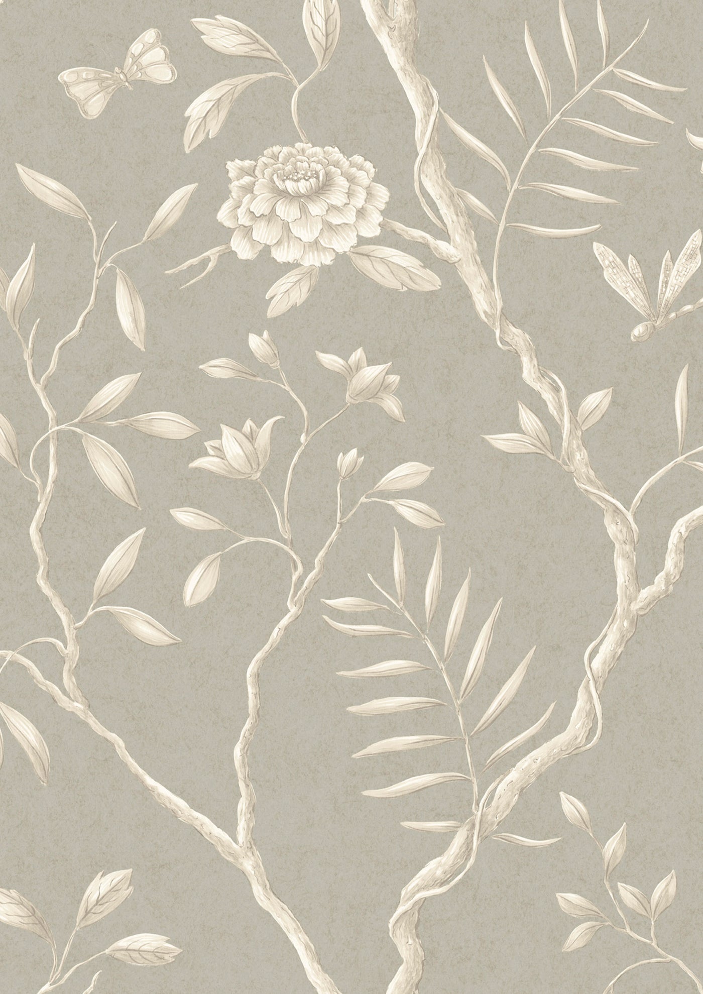 Jasper Peony Pumice – närbild — Lewis & Wood tapet