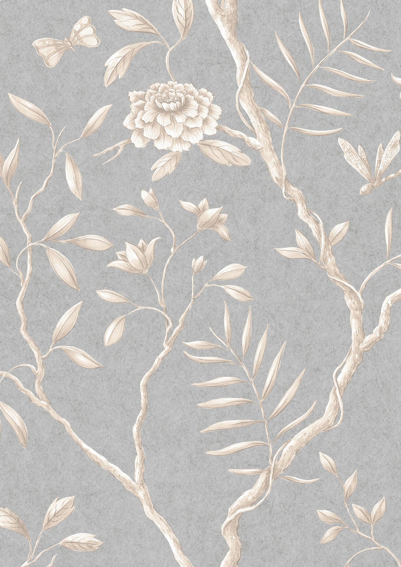Jasper Peony Smoke – närbild — Lewis & Wood tapet