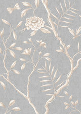 Jasper Peony Smoke – närbild — Lewis & Wood tapet